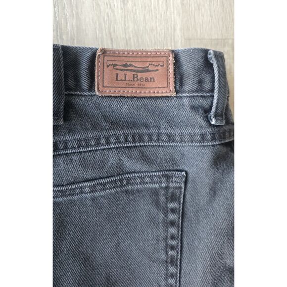 2- LL Bean Mens Jeans 42x28 Medium Wash Blue/ Black - See Current Measurements - Picture 3 of 10
